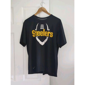Pittsburgh Steelers Graphic‎ Nike Dri-Fit Men's L Short Sleeve Shirt Black EUC